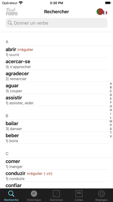 Screenshot #1 pour Portuguese Verbs & Conjugation