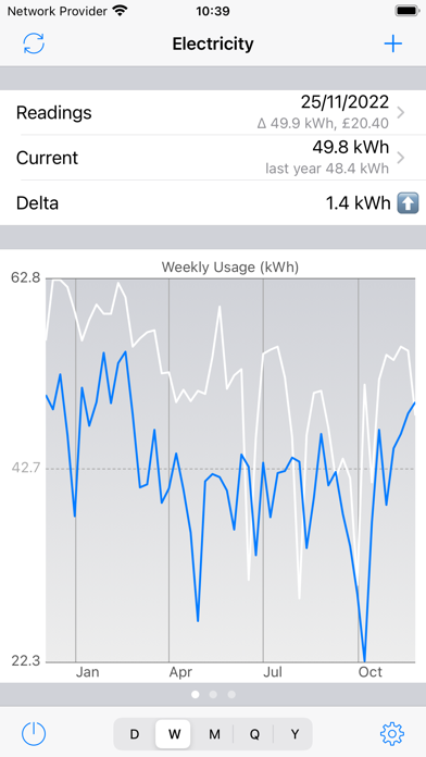 Meter Readings Screenshot