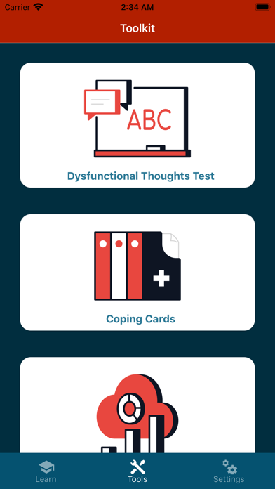 CopingCard CBT Mental Health Screenshot