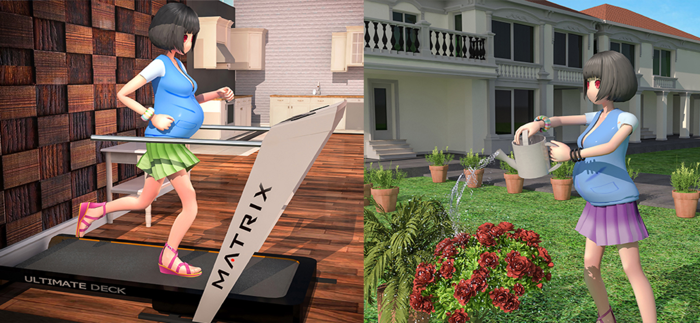 Anime Pregnant Mom Baby Care