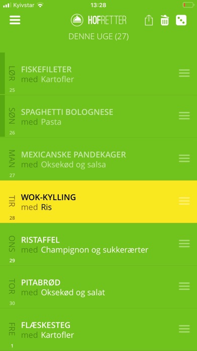 Hofretter-Læg Madplan på 30sek Screenshot
