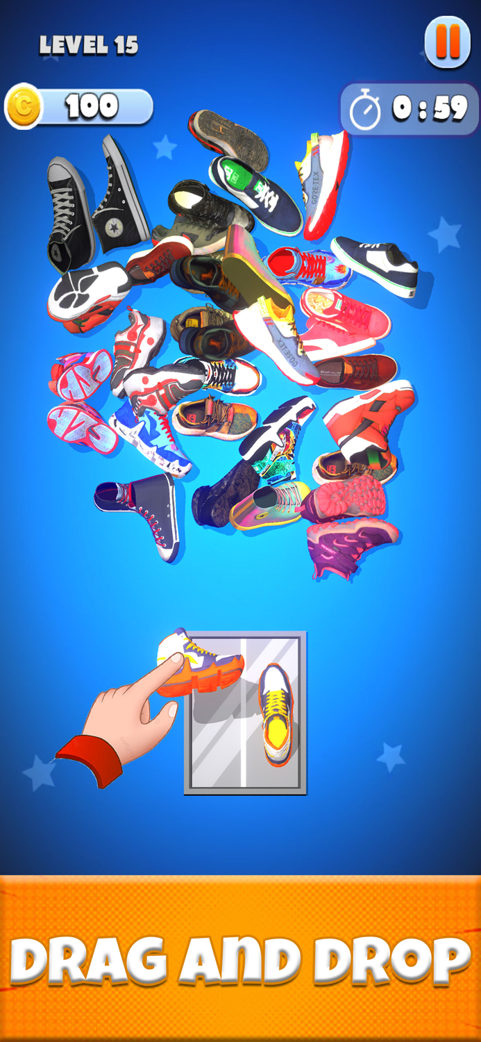 Sneaker Sort Puzzle Game