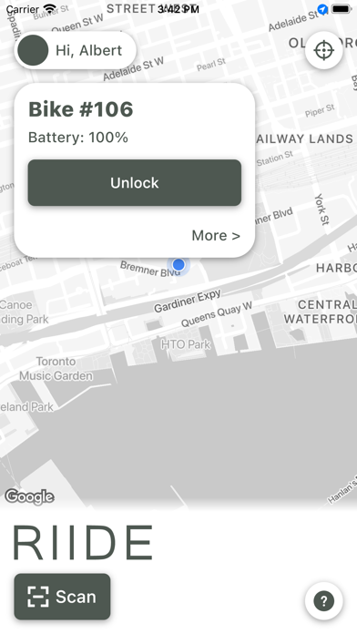 Riide E-Bike Subscription Screenshot