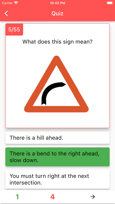 RTA Signal Test:Traffic Signs Screenshot