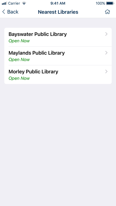 City of Bayswater Libraries Screenshot