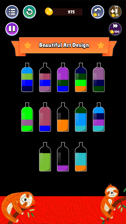 #5. Pour N Sort Water Puzzle (iOS) Podle: Gameward Studio