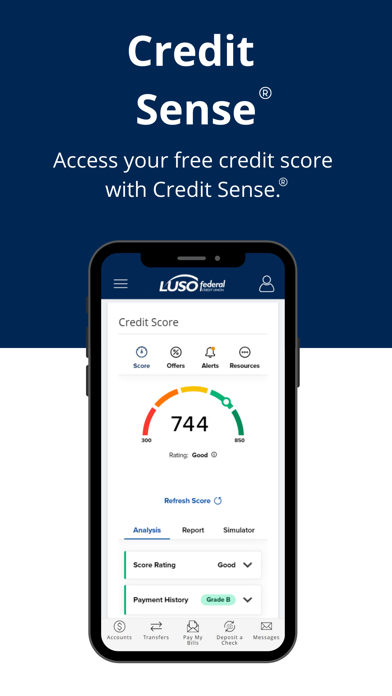 Luso FCU iMobile Screenshot