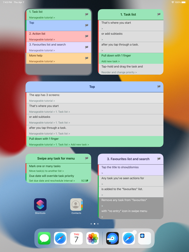 ‎Manageable: Nested ToDo Lists Screenshot