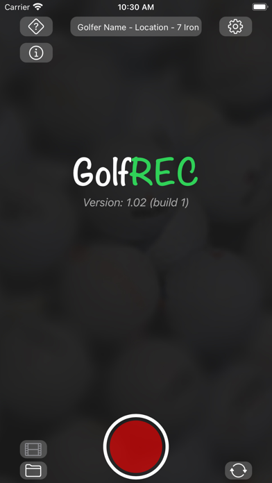 GolfRec - Golf Swing Analyzer Screenshot