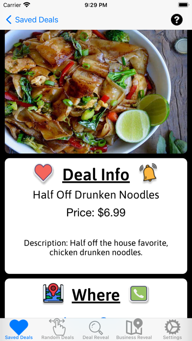 Deal Reveal Screenshot