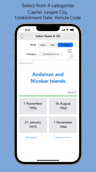 India States and Capitals Screenshot