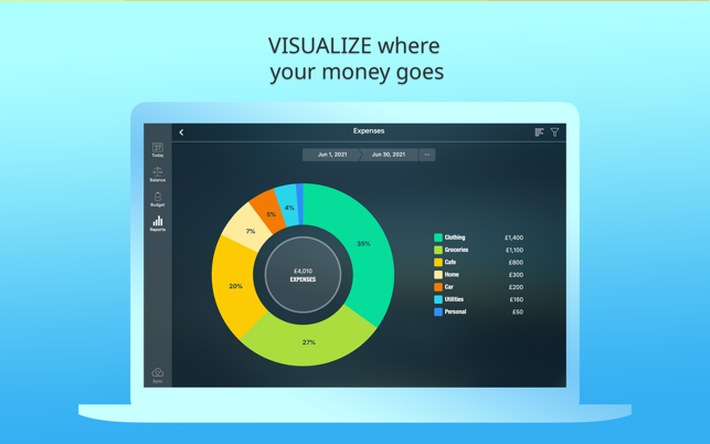 Money Pro: Screenshot delle finanze personali