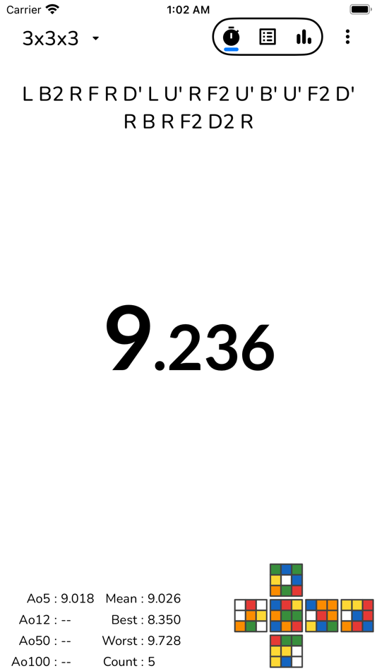 #1. Last Cube X - Cube Timer (iOS) 由: 巍 赵