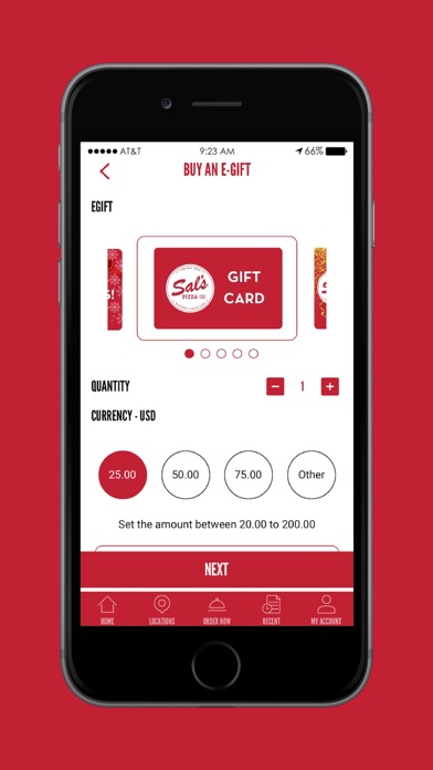 Sal's Pizza App Screenshot