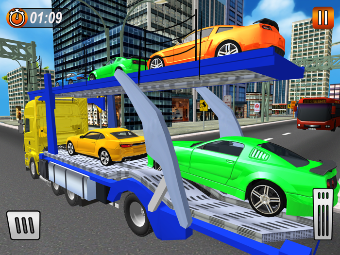 Truck Car Transporter Sim 3D