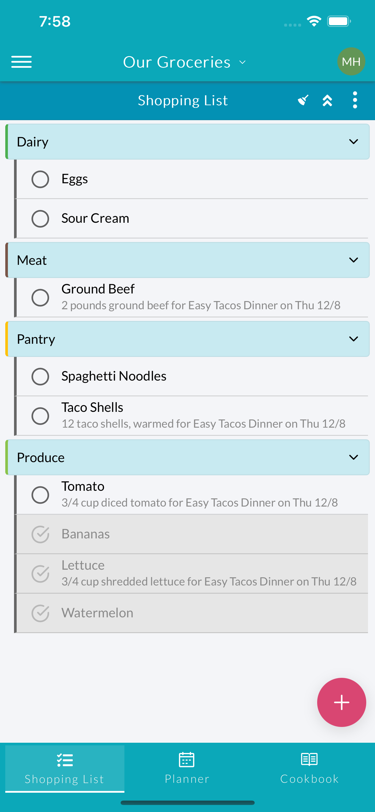 Grocery Board