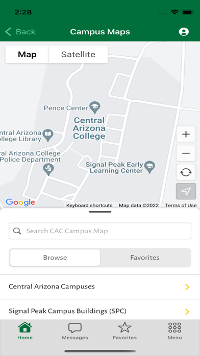 Central Arizona College Screenshot