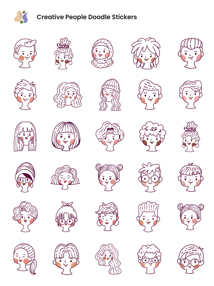 Creative People Doodle Sticker