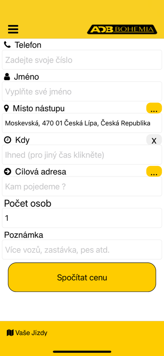 ADB TAXI Česká Lípa Nový Bor