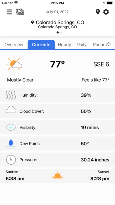 KRDO StormTracker 13 Weather Screenshot