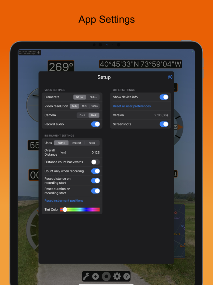 Timestamp Camcorder GPS Maps