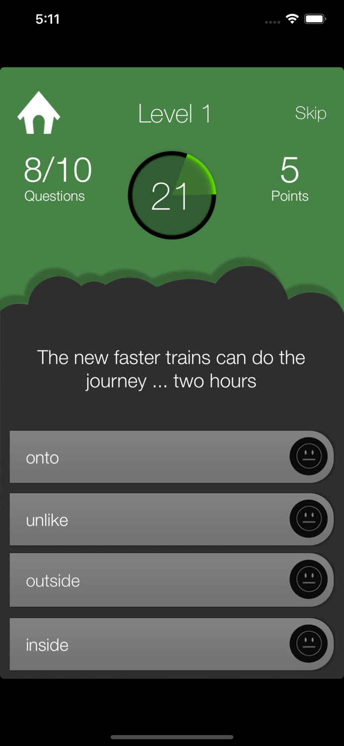 English Prepositions Quiz Test