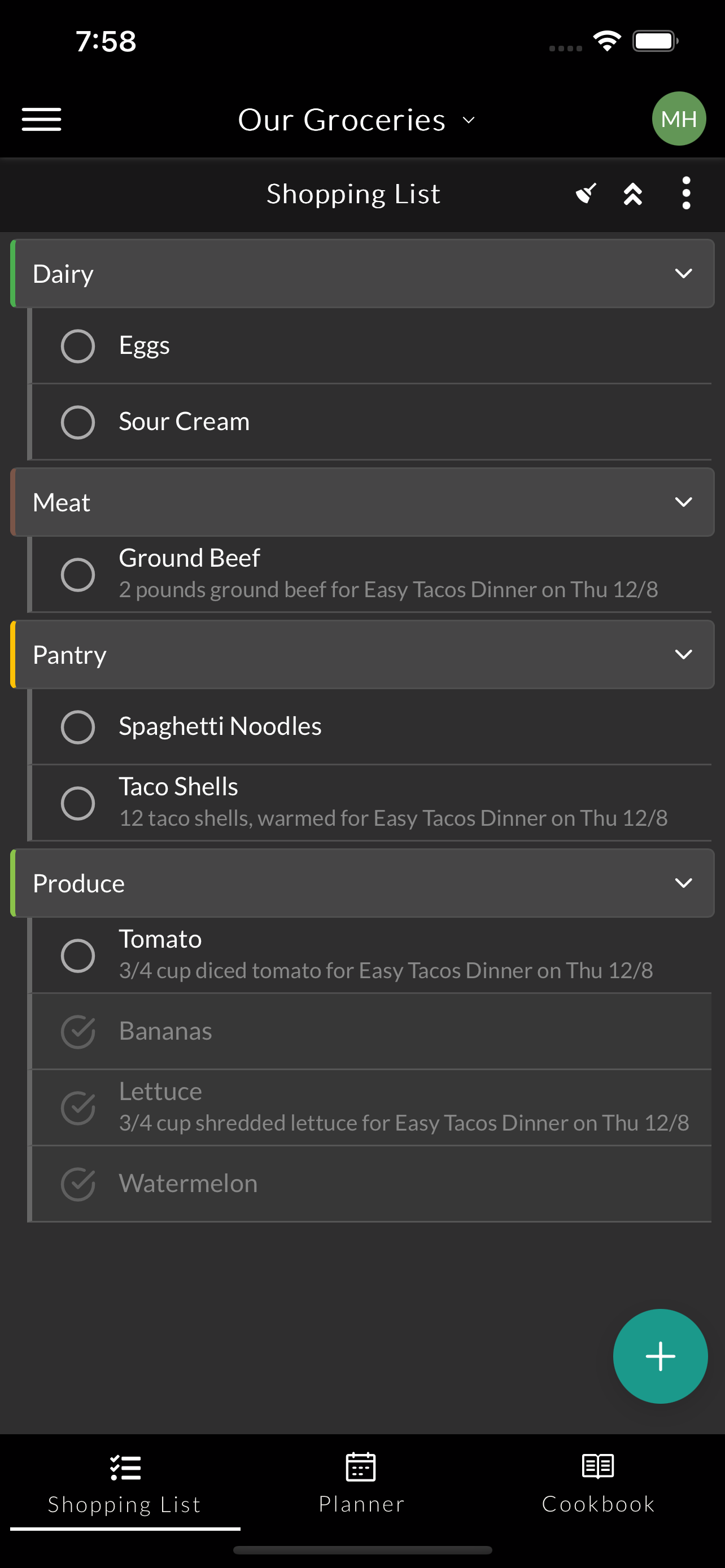 Grocery Board