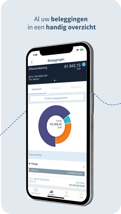 AXA mobile banking Screenshot