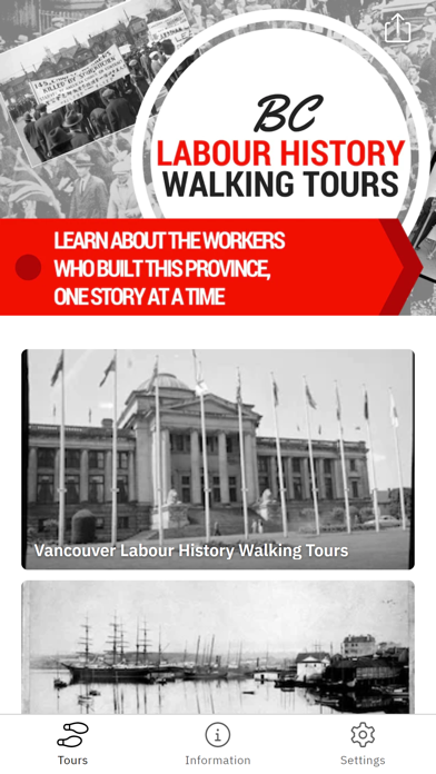 BCLabour History Walking Tours Screenshot