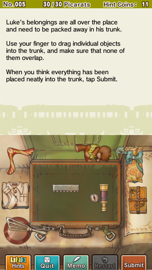 #6. Layton: Diabolical Box in HD (iOS) De: Level-5 Inc.