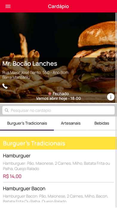 Mr. Bocão Lanches Screenshot