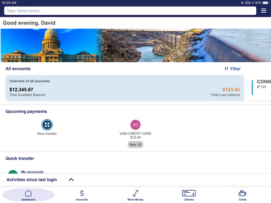 Connections Credit Union iPad screenshot 2 - Finance app