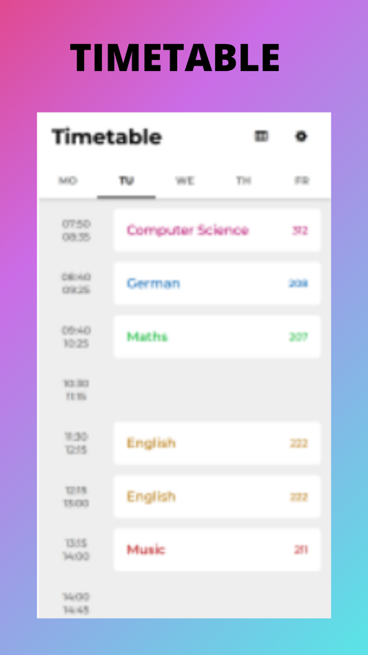 #1. Timetable School App (iOS) 由: Leticia Vila