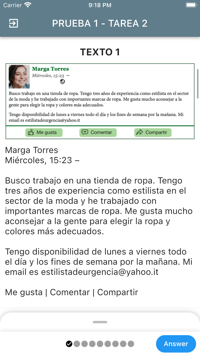 DELE A2 Spanish Examen1