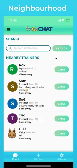 Game screenshot PoGO CHAT - Trainer community hack
