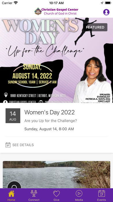 Christian Gospel Center Church Screenshot