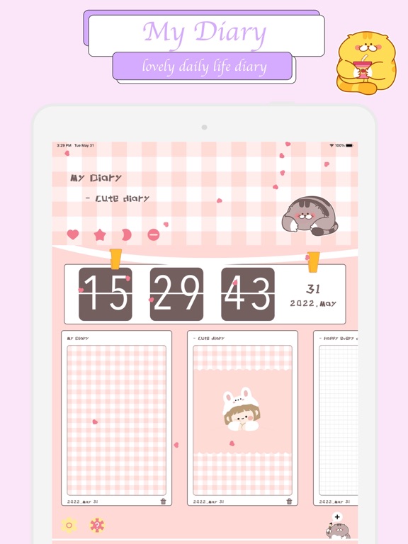 My Diary - Private notes iPad screenshot 3 - Productivity app