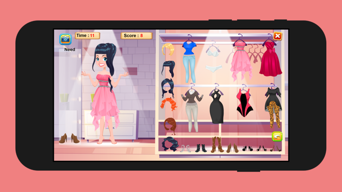 Dress Up Coloring Dots lines