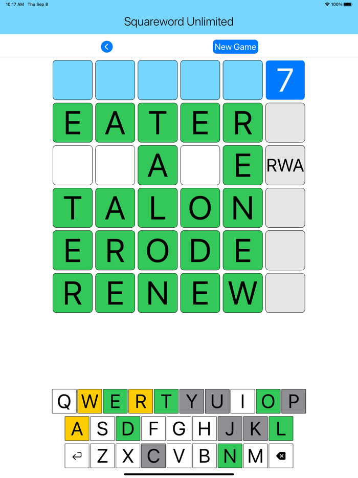 Squareword Unlimited Word Game