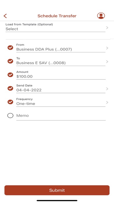 Summit National Bank Business Screenshot
