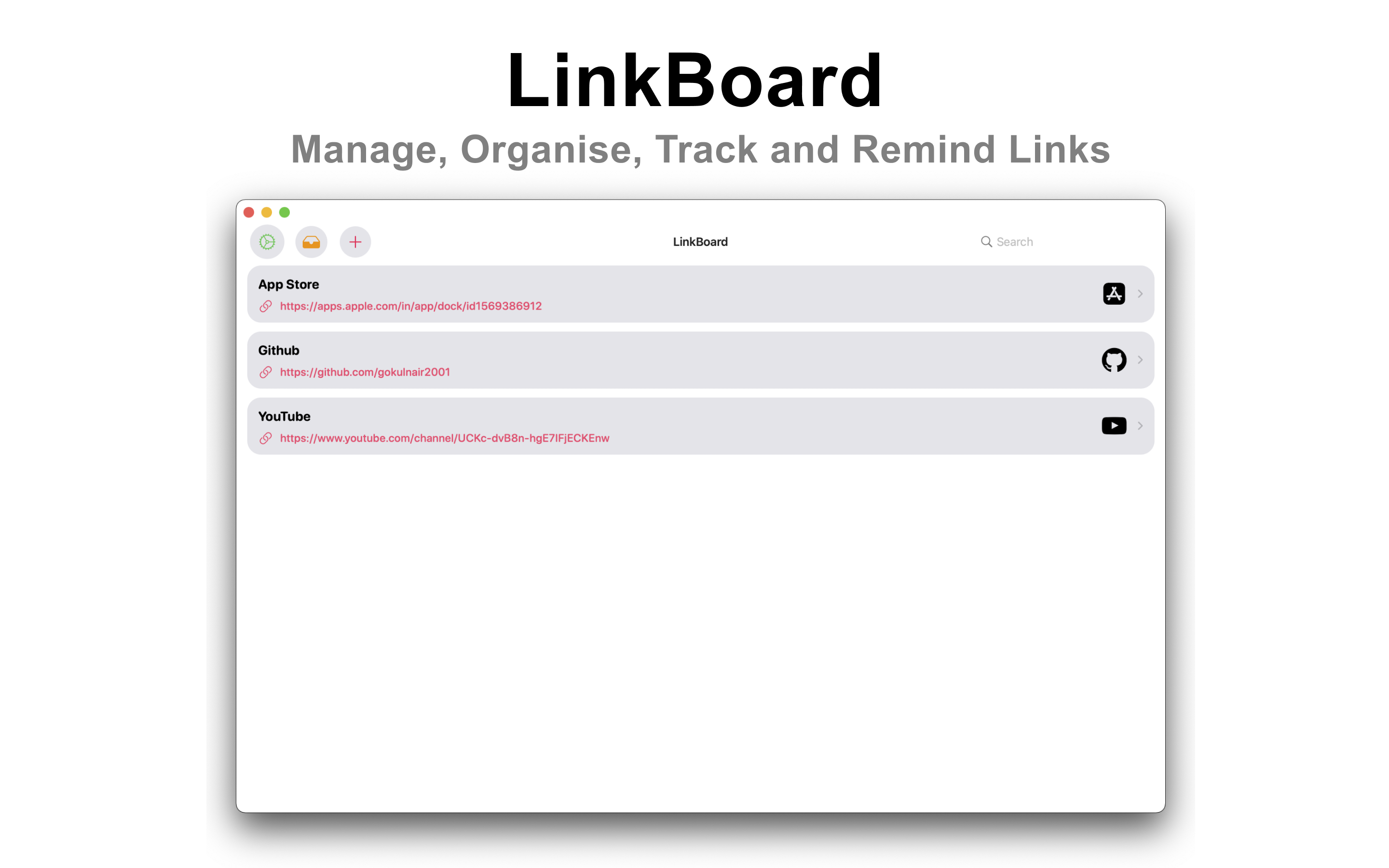 LinkBoard: Link Organiser