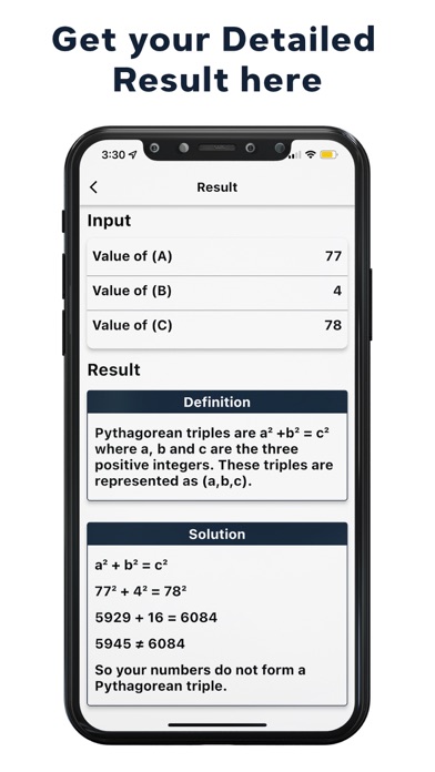 Pythagorean Triples Calculator Screenshot