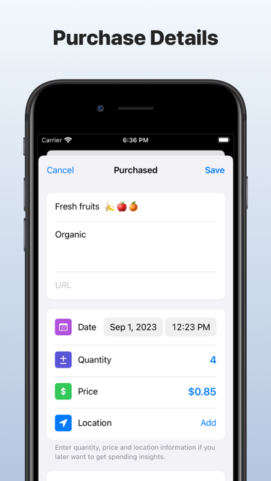 Shopminder Screenshot