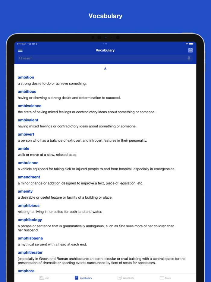 Vocabulary for IELTS TOEFL