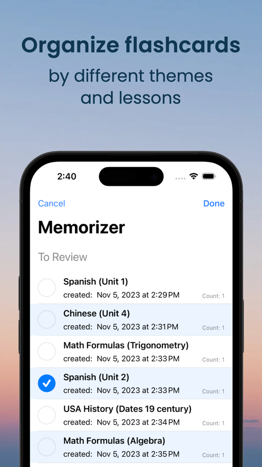 #3. Memorizer: Learning Assistant (iOS) 由: Azamat Valitov