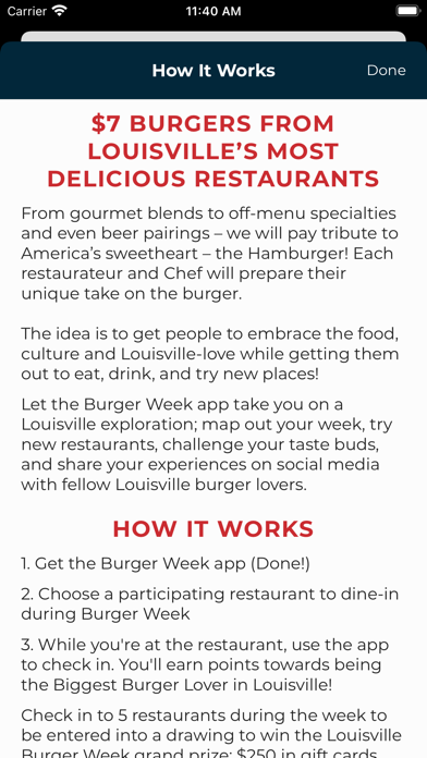 Louisville Burger Week Screenshot