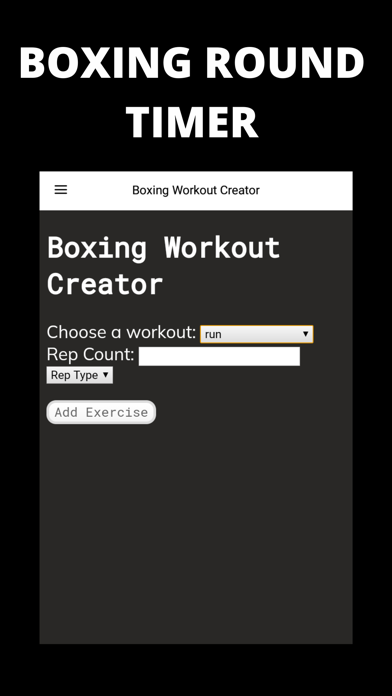 Boxing Round Timer App Screenshot