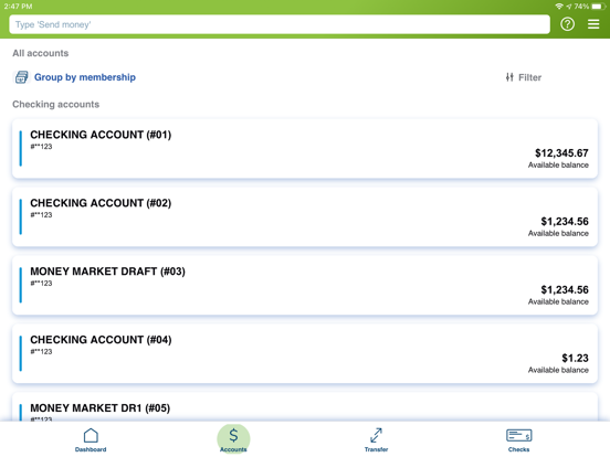 ONE FCU Mobile iPad screenshot 3 - Finance app