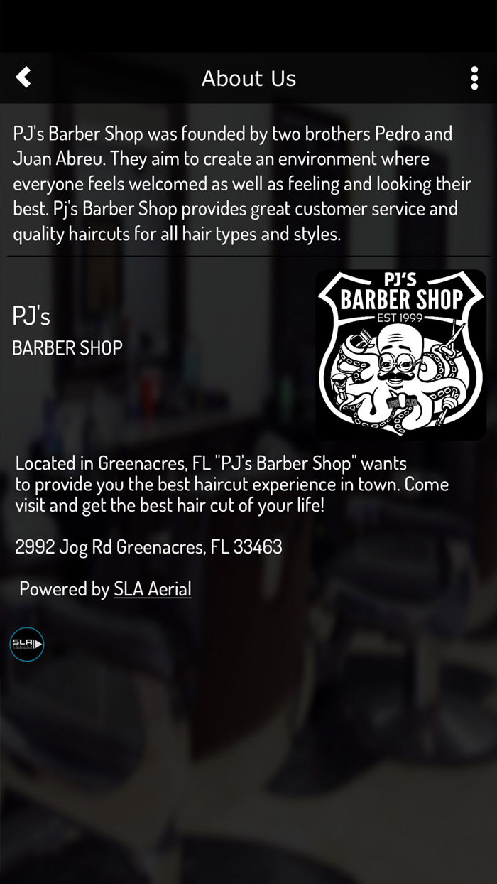 PJs BARBER SHOP