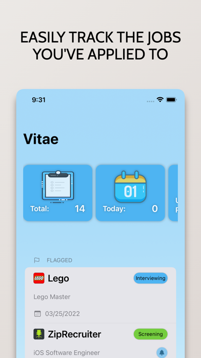 VitaeTracker Screenshot